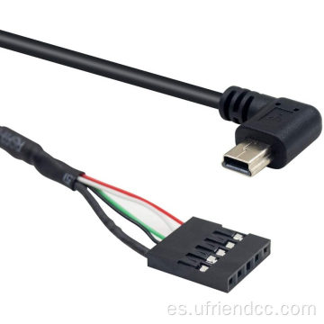 Cable extendido de 90 grados de placa base USB Mini USB